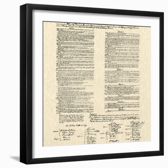 Constitution Document-null-Framed Art Print