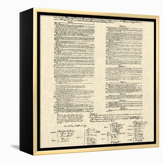 Constitution Document-null-Framed Stretched Canvas