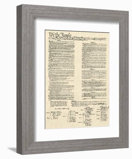 Constitution Document-Continental Congress-Framed Art Print