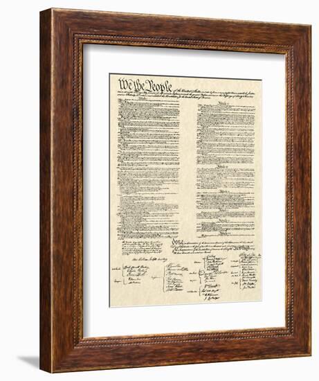 Constitution Document-Continental Congress-Framed Art Print