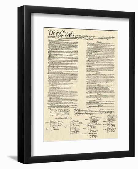 Constitution Document-Continental Congress-Framed Art Print