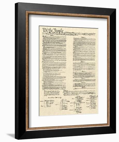 Constitution Document-Continental Congress-Framed Art Print