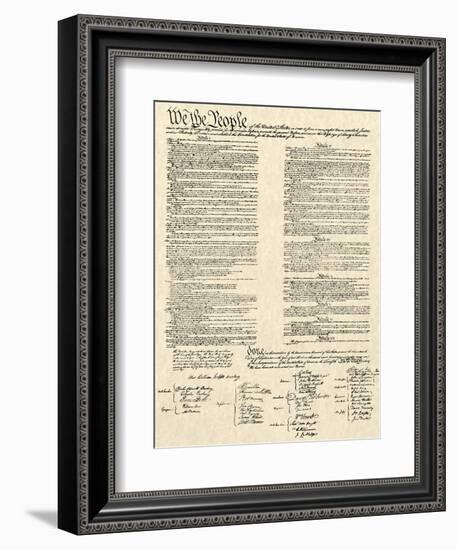 Constitution Document-Continental Congress-Framed Art Print