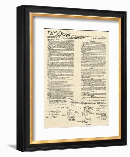 Constitution Document-Continental Congress-Framed Art Print