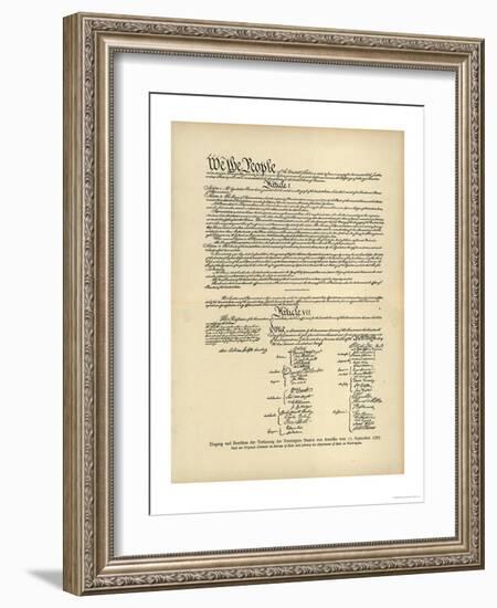 Constitution of the United States-null-Framed Photographic Print