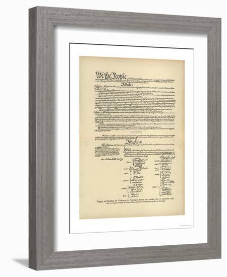 Constitution of the United States-null-Framed Photographic Print