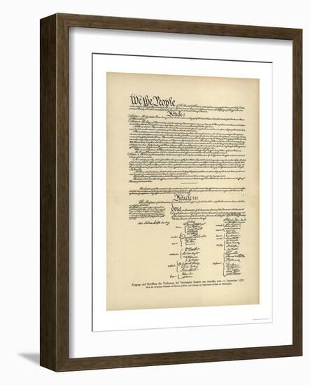 Constitution of the United States-null-Framed Photographic Print