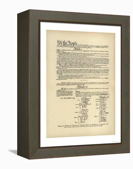 Constitution of the United States-null-Framed Premier Image Canvas