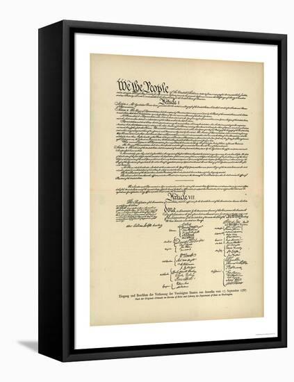 Constitution of the United States-null-Framed Premier Image Canvas