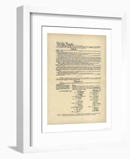 Constitution of the United States-null-Framed Photographic Print