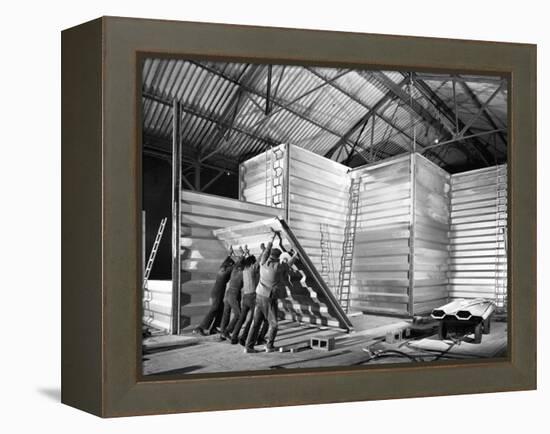 Constructing a New Grain Silo in Navenby, Lincolnshire, 1962-Michael Walters-Framed Premier Image Canvas