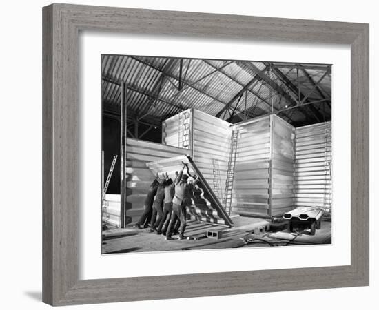 Constructing a New Grain Silo in Navenby, Lincolnshire, 1962-Michael Walters-Framed Photographic Print