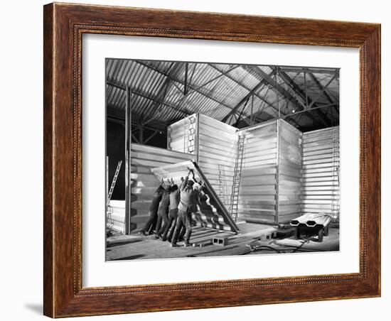 Constructing a New Grain Silo in Navenby, Lincolnshire, 1962-Michael Walters-Framed Photographic Print
