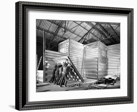 Constructing a New Grain Silo in Navenby, Lincolnshire, 1962-Michael Walters-Framed Photographic Print