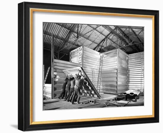 Constructing a New Grain Silo in Navenby, Lincolnshire, 1962-Michael Walters-Framed Photographic Print