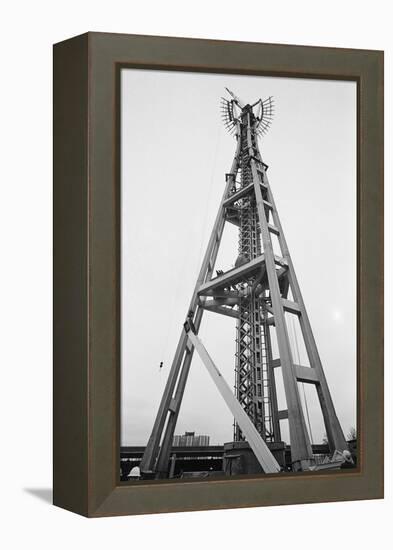 Constructing Seattle's Space Needle-null-Framed Premier Image Canvas