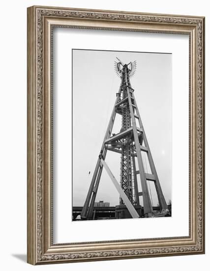 Constructing Seattle's Space Needle-null-Framed Photographic Print