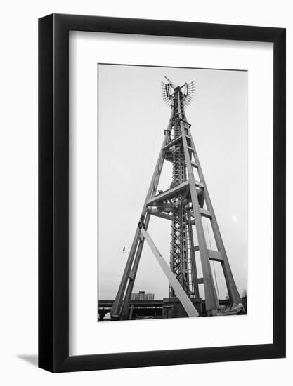 Constructing Seattle's Space Needle-null-Framed Photographic Print