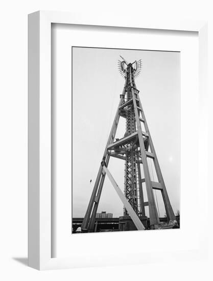 Constructing Seattle's Space Needle-null-Framed Photographic Print