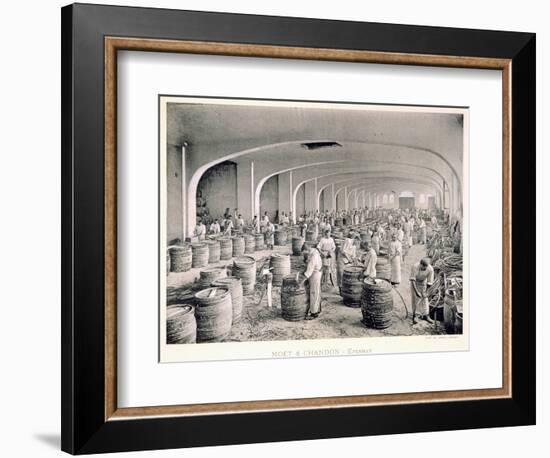 Constructing the Barrels, from 'Le France Vinicole', Pub. by Moet and Chandon, Epernay-E.M. Choque-Framed Giclee Print