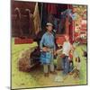 "Construction Crew", August 21,1954-Norman Rockwell-Mounted Premium Giclee Print