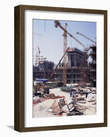 Construction, Dubai, United Arab Emirates, Middle East-David Lomax-Framed Photographic Print