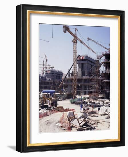 Construction, Dubai, United Arab Emirates, Middle East-David Lomax-Framed Photographic Print