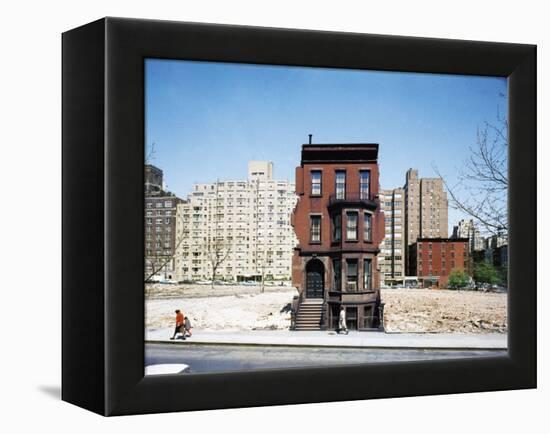 Construction in NYC: Land Being Cleared For 20 Story Building in East 60s-Dmitri Kessel-Framed Premier Image Canvas