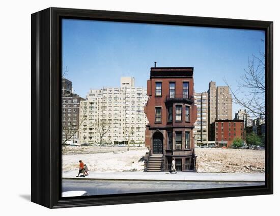 Construction in NYC: Land Being Cleared For 20 Story Building in East 60s-Dmitri Kessel-Framed Premier Image Canvas