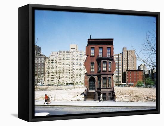 Construction in NYC: Land Being Cleared For 20 Story Building in East 60s-Dmitri Kessel-Framed Premier Image Canvas