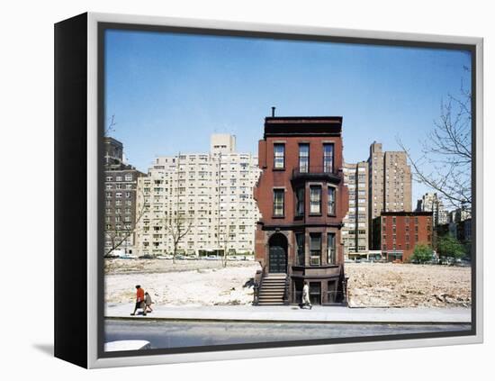 Construction in NYC: Land Being Cleared For 20 Story Building in East 60s-Dmitri Kessel-Framed Premier Image Canvas