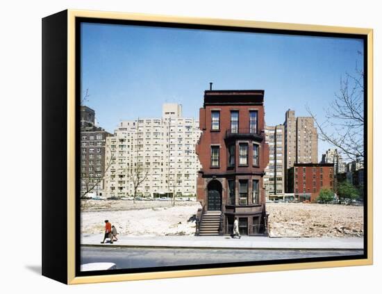 Construction in NYC: Land Being Cleared For 20 Story Building in East 60s-Dmitri Kessel-Framed Premier Image Canvas