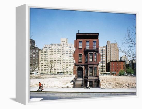 Construction in NYC: Land Being Cleared For 20 Story Building in East 60s-Dmitri Kessel-Framed Premier Image Canvas