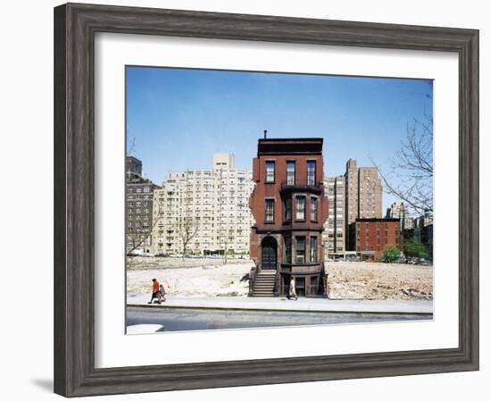 Construction in NYC: Land Being Cleared For 20 Story Building in East 60s-Dmitri Kessel-Framed Photographic Print