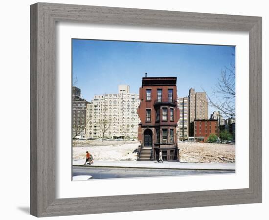 Construction in NYC: Land Being Cleared For 20 Story Building in East 60s-Dmitri Kessel-Framed Photographic Print