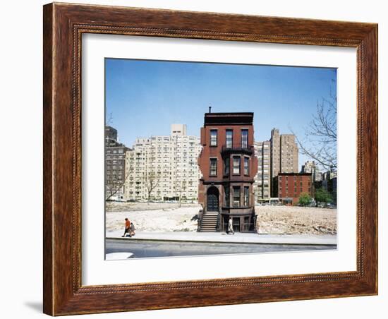 Construction in NYC: Land Being Cleared For 20 Story Building in East 60s-Dmitri Kessel-Framed Photographic Print