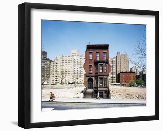 Construction in NYC: Land Being Cleared For 20 Story Building in East 60s-Dmitri Kessel-Framed Photographic Print