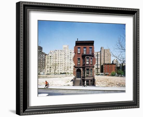 Construction in NYC: Land Being Cleared For 20 Story Building in East 60s-Dmitri Kessel-Framed Photographic Print