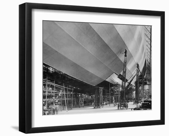 Construction of Airship-null-Framed Photographic Print
