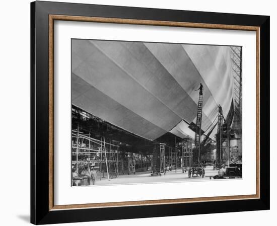 Construction of Airship-null-Framed Photographic Print