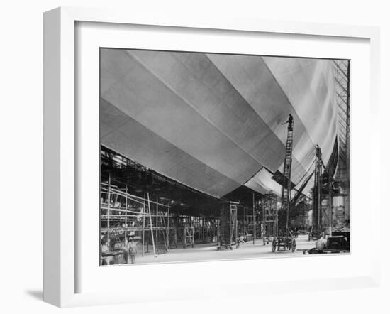 Construction of Airship-null-Framed Photographic Print
