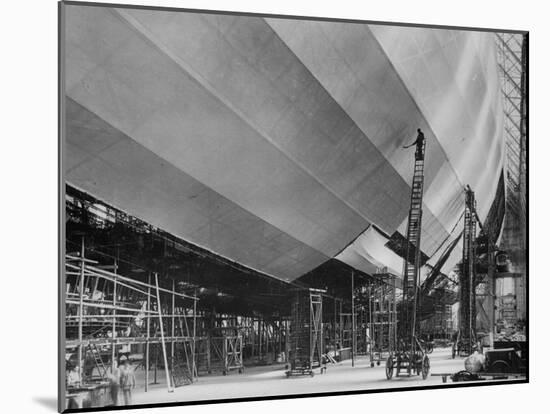 Construction of Airship-null-Mounted Photographic Print