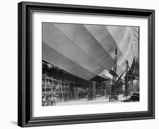 Construction of Airship-null-Framed Photographic Print