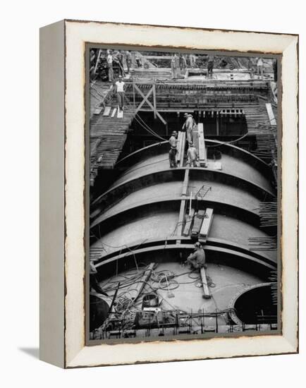 Construction of Atomic Plant-Yale Joel-Framed Premier Image Canvas