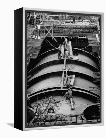 Construction of Atomic Plant-Yale Joel-Framed Premier Image Canvas