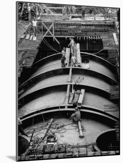 Construction of Atomic Plant-Yale Joel-Mounted Photographic Print