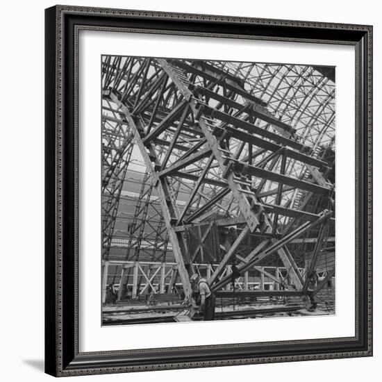 Construction of Blimp Hangar-Andreas Feininger-Framed Photographic Print