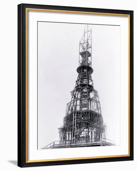 Construction of City Hall, Philadelphia, Pennsylvania-null-Framed Photo