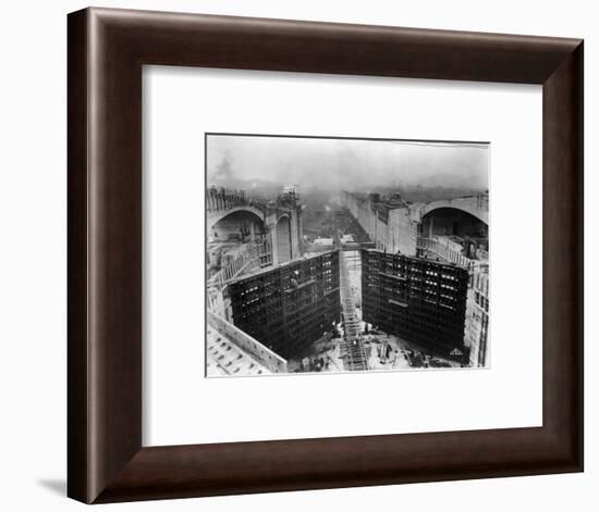Construction of Panama Canal Locks-null-Framed Photographic Print