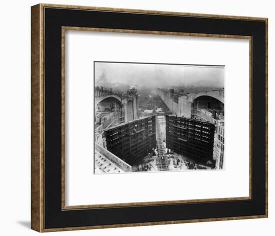 Construction of Panama Canal Locks-null-Framed Photographic Print